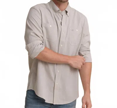 Southern Tide Dock Button Down Shirt In Sandstone Khaki In Blue