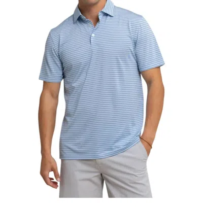 Southern Tide Driver Baywood Stripe Polo In Clearwater Blue In Multi