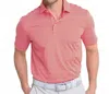 Southern Tide Driver Caravel Stripe Polo In Poppy Red In Multi