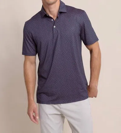 Southern Tide Driver Fall Flock Polo In Dress Blue
