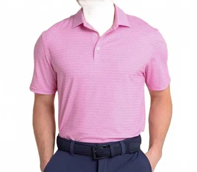 Southern Tide Driver Geo Printed Polo In Very Berry In Pink