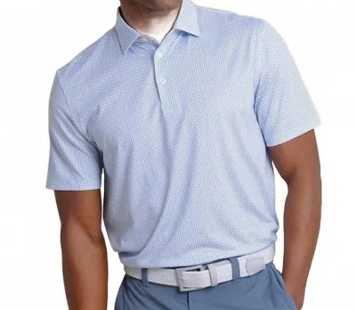 Southern Tide Driver On The Ball Printed Polo In Blue Lolite
