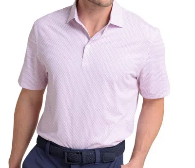 Southern Tide Driver On The Ball Printed Polo In Riviera Rose In Pink