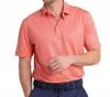 Southern Tide Driver Pineapple Paradise Printed Polo In Sunset Coral In Pink