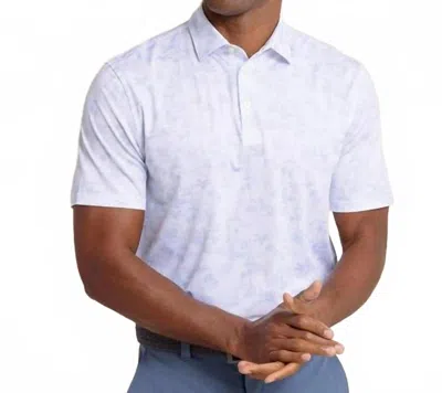 Southern Tide Driver Tide To The Shore Polo In Classic White In Blue