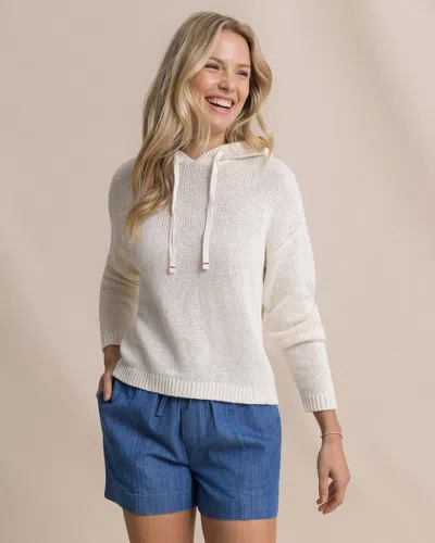 Southern Tide Everlee Hoodie Sweater In Sand White