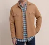 Southern Tide Fairwood Quilted Knit Shacket In Hazelnut Khaki In Multi