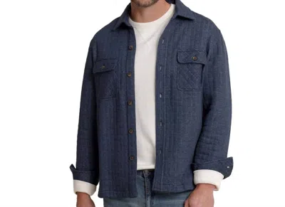 Southern Tide Fairwood Quilted Knit Shacket In Dress Blue
