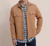 Southern Tide Fairwood Quilted Knit Shacket In Hazelnut Khaki In Multi