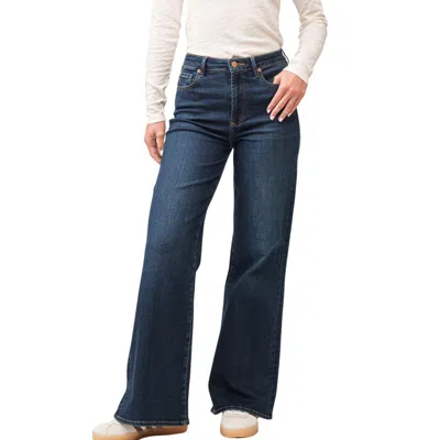 Southern Tide Fiona High Rise Wide Leg Denim In Iguaza In Multi