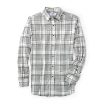 Southern Tide Flannel Intercoastal Avondale Plaid Heather Sportshirt In Ultimate Grey In Multi