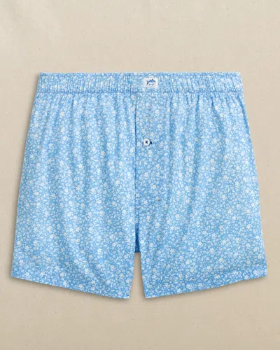 Southern Tide Garden Blooms Boxer In Tide Blue