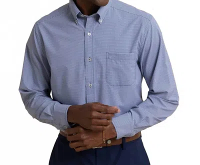 Southern Tide Gingham Intercoastal Sport Shirt In Seven Seas Blue