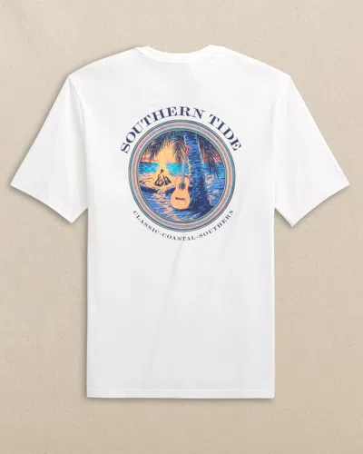 Southern Tide Guitar Bonfire Short Sleeve T-shirt In Classic White