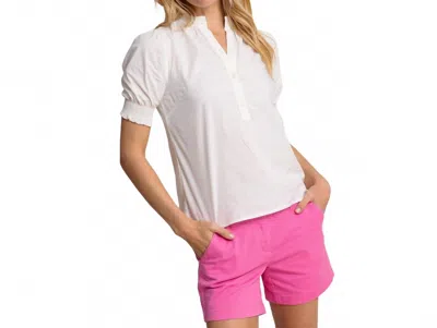 Southern Tide Harlow Top In Classic White In Multi