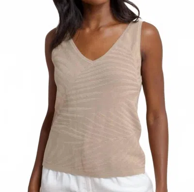 Southern Tide Hartley Jacquard Sweater Tank In Travertine In Animal Print