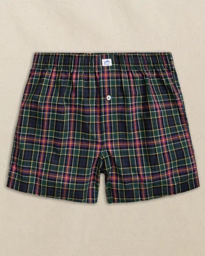 Southern Tide Heyward Tartan Boxer In Dress Blue