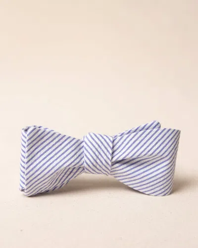 Southern Tide High Cotton Blue And White Seersucker Bow Tie