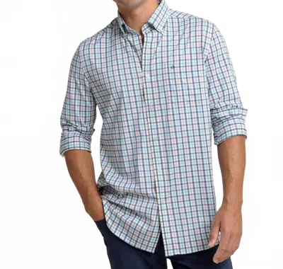 Southern Tide Intercoastal Glenmoor Plaid Long Sleeve Sport Shirt In Light Indigo In Blue
