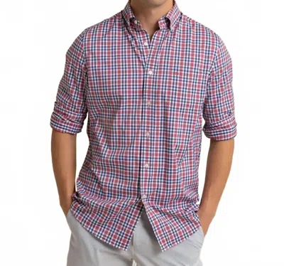 Southern Tide Intercoastal Haywood Plaid Sport Shirt In Mineral Red In Multi