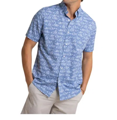 Southern Tide Intercoastal Sunset Beach Shirt In Coronet Blue
