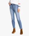 Southern Tide Jenna High Rise Jean In Medium Wash Indigo In Multi