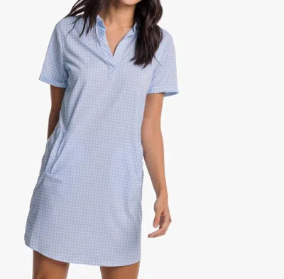 Southern Tide Kamryn Brrr Intercoastal Gingham Dress In Sky Blue