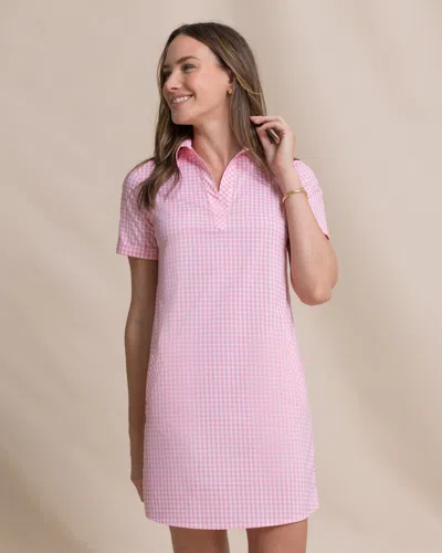 Southern Tide Kamryn Gingham Coastal Breeze® Dress In Sea Pink