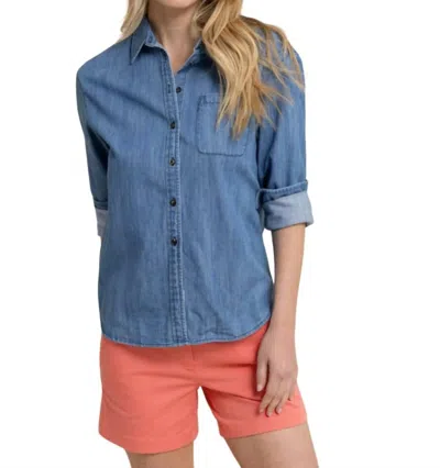 Southern Tide Katherine Denim Shirt In Blue