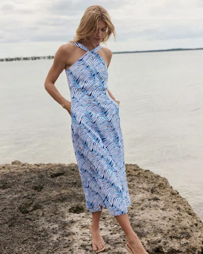 Southern Tide Kimberley Twist Halter Dress In Classic White