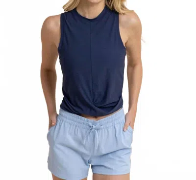 Southern Tide Lacy Brrr-illiant Twist Top In Nautical Navy In Blue