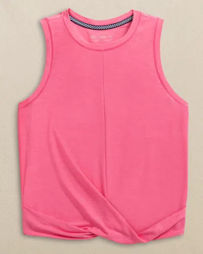 Southern Tide Lacy Coastal Breeze® Active Twist Tank In Island Pink