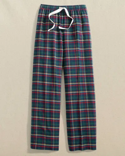 Southern Tide Ladies Partridgeberry Plaid Lounge Pants In Dress Blue
