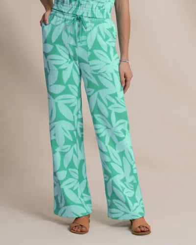 Southern Tide Laken Printed Wide Leg Pant In Florida Keys