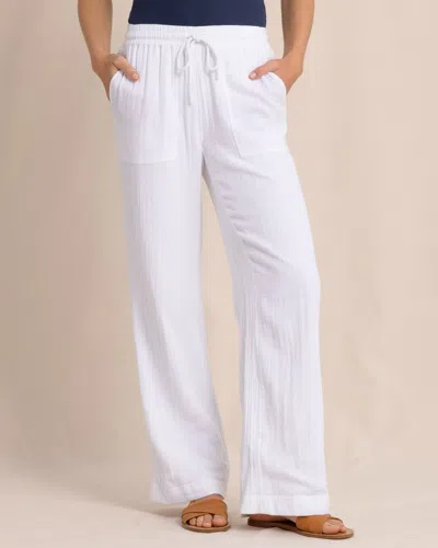 Southern Tide Laken Wide Leg Pant In Classic White