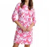 Southern Tide Leira Blossom Bay Performance Dress In Very Berry In Pink
