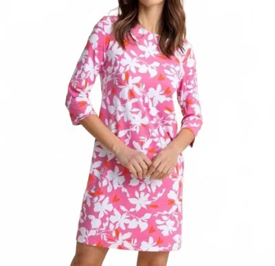 Southern Tide Leira Blossom Bay Performance Dress In Very Berry In Pink