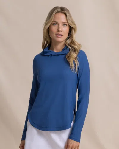 Southern Tide Linley Coastal Breeze® Performance Hoodie In Nautical Blue
