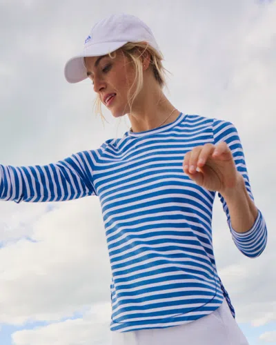 Southern Tide Linley Stripe Coastal Breeze® Performance Crew In Island Pink