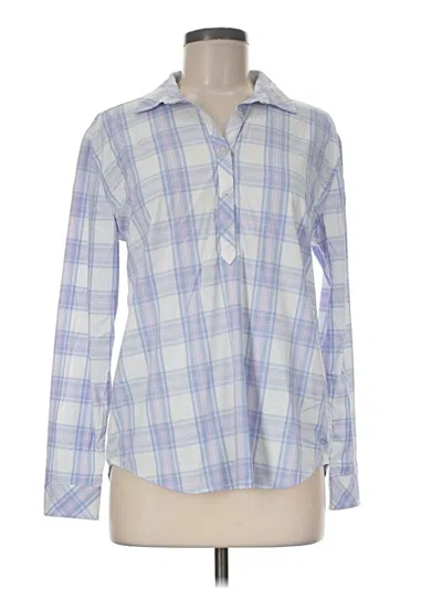 Pre-owned Southern Tide Long Sleeve Blouse In Blue