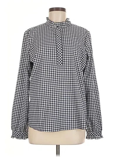 Pre-owned Southern Tide Long Sleeve Blouse In Gray