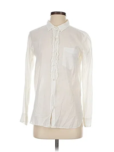 Pre-owned Southern Tide Long Sleeve Blouse In Ivory