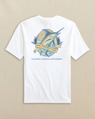 Southern Tide Marlin Badge Short Sleeve T-shirt In White