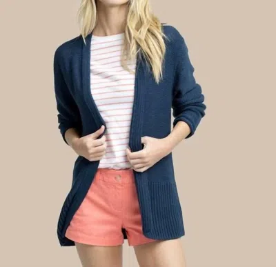 Southern Tide Marren Cardigan In Dress Blue