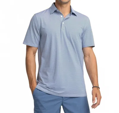 Southern Tide Driver Baywood Stripe Polo In Clearwater Blue In Multi