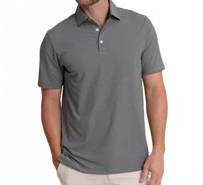 Southern Tide Meadowbrook Stripe Polo In Steel In Gray