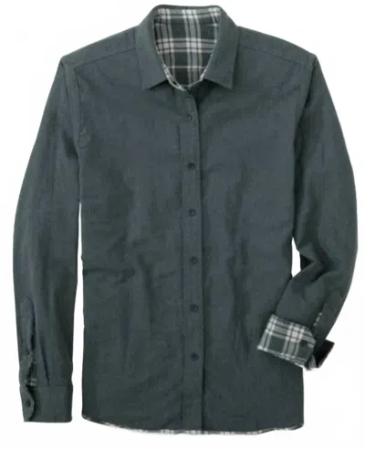 Southern Tide Melbourne Reversible Plaid Sportshirt In Heather Dark Slate In Green