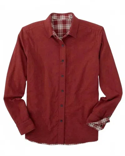 Southern Tide Melbourne Reversible Plaid Sportshirt In Heather Tuscany Red