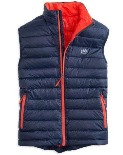 Southern Tide Men's Altitude Down Vest In Navy In Blue