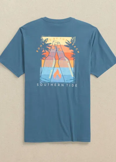 Southern Tide Men's Bonfire By The Beach Short Sleeve T-shirt In Blue Ridge
